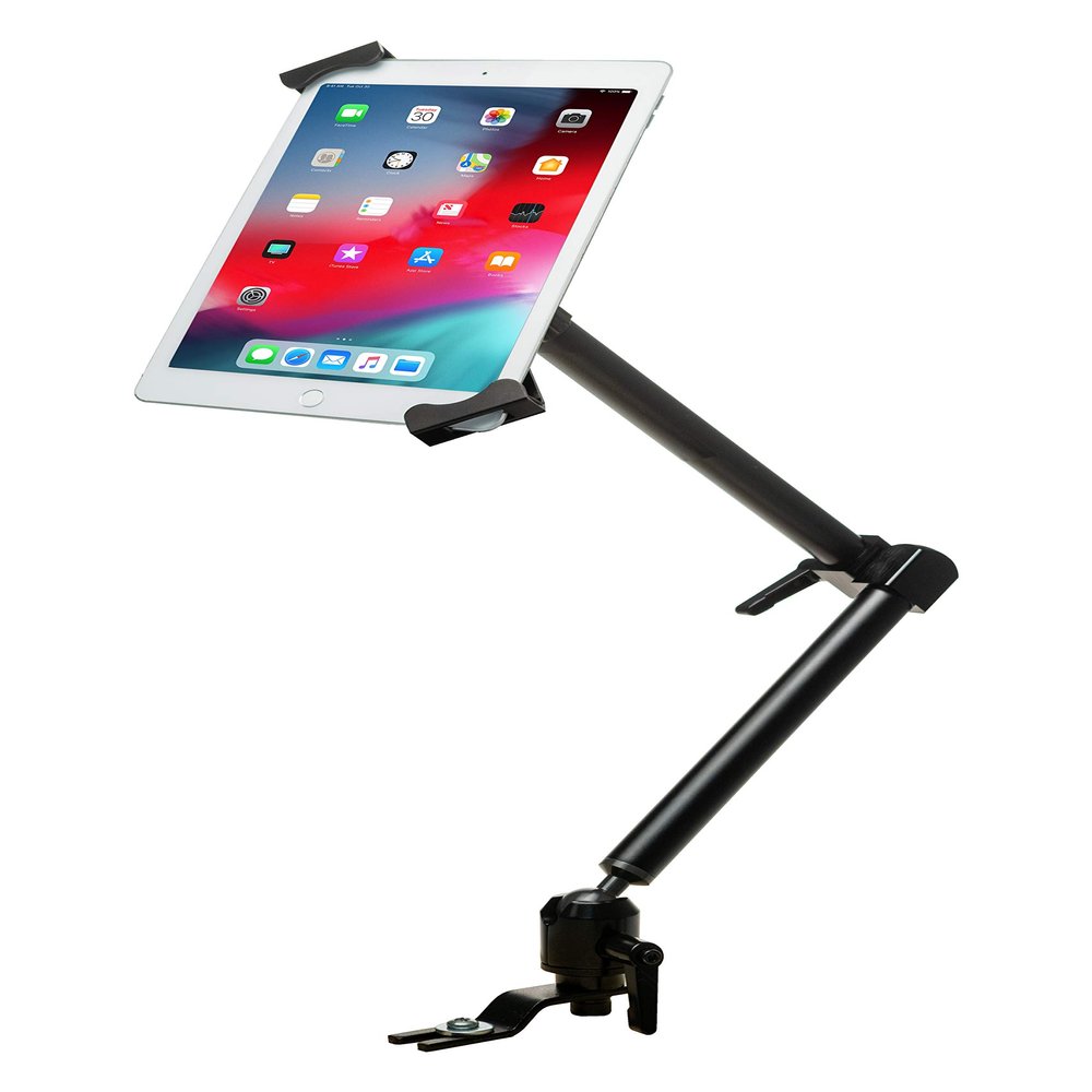 Security Vehicle Mount CTA Universal Aluminum Locking Tablet Mount for iPad 10th Gen 10.9"- iPad 7/8/9 Gen 10.2- iPad Pro 12.9- iPad Air 3- Surface Pro 4 - Galaxy Tab S3 & More - Black (AUT-CFVMS)
