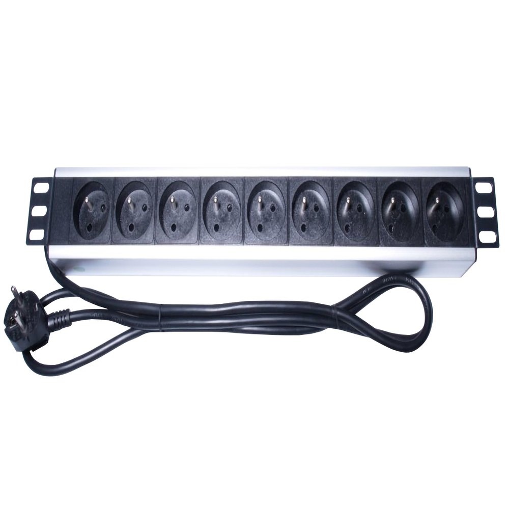 PremiumCord Power Distribution Unit for 19 Inch Rack 1.5U, 9 x 230 V, 2 m Cable