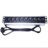 PremiumCord Power Distribution Unit for 19 Inch Rack 1.5U, 9 x 230 V, 2 m Cable view 1