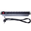 PremiumCord Power Distribution Unit for 19" Rack 1U, 8x230V, Power Distribution Unit, 2m Cable, Surge Protection, Switch view 1
