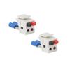 VSEER Speaker Keystone Jack Spring Loaded Speaker Jack for Keystone Wall Plate, Female to Female, for Home Theater Wall Plates - White (2 Pack) view 1