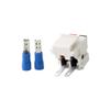 VSEER Speaker Keystone Jack Spring Loaded Speaker Jack for Keystone Wall Plate, Female to Female, for Home Theater Wall Plates - White (2 Pack) view 2