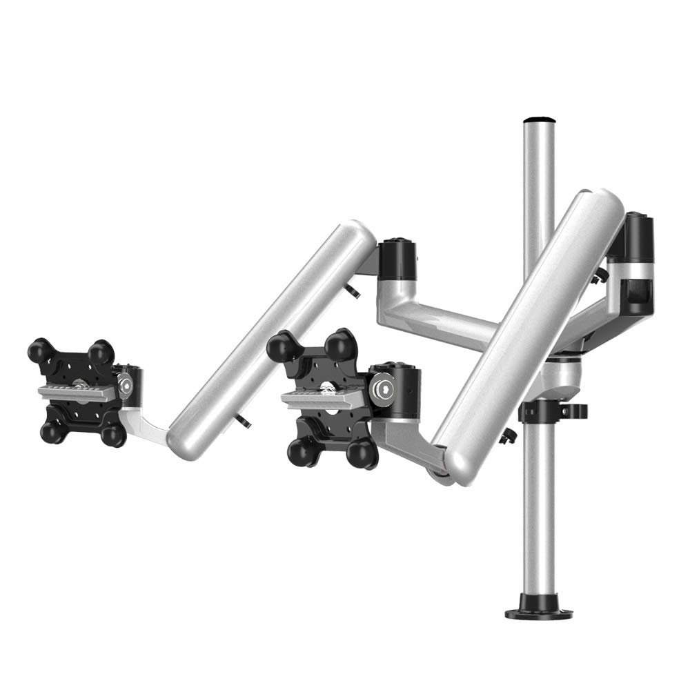Continews Dual Monitor Mount with 7-Base-Option and Spring Arm Compatible with iMac, Thunderbolt, and Cinema Display