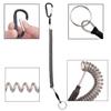 BB Hapeayou Coiled Lanyard (7pcs) Safety Retractable Coiled Tether with Carabiner for Fishing, Pliers, Boating, Tool (Black) view 4