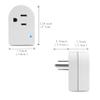 Single Surge Protector Plug, Grounded Outlet Wall Tap Adapter with Indicator Light, 1 Outlet,245J/125V, ETL, White, 3Pack view 2