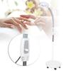 Salmue LED Magnifying Floor Stand Lamp, 3X Diopter Magnifying Lens Adjustable Height Bracket Cold Light Lamp & 5 Wheels Stable Base for Beauty Tattoo Microblading Makeup Reading Task Craf view 2