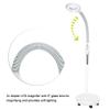 Salmue LED Magnifying Floor Stand Lamp, 3X Diopter Magnifying Lens Adjustable Height Bracket Cold Light Lamp & 5 Wheels Stable Base for Beauty Tattoo Microblading Makeup Reading Task Craf view 3