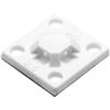 Hellermann Tyton, MB2.5A10C2, Adhesive Base.63" x .63".10" Max Tie Width.11" Hole Dia, PA66/SR T50, White, 52/pkg view 1
