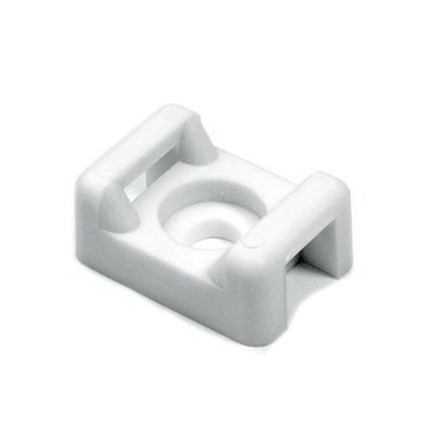 Hellermann Tyton, CTM110M4, Cable Tie Anchor Mount.58" x .37".19" Hole Dia.2" Max Tie Width, PA66, White, 100/pkg