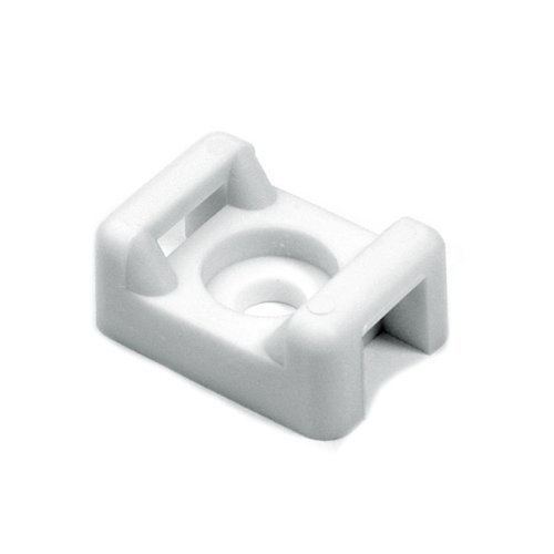 Hellermann Tyton, CTM110M4, Cable Tie Anchor Mount.58" x .37".19" Hole Dia.2" Max Tie Width, PA66, White, 100/pkg