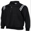 Smitty | BBS-320 | Major League Style | Baseball Softball Water Resistant Microfiber Shell Pullover Umpire Jacket | Umpire's Choice! (Black w/Black, White Inserts, 3XL)