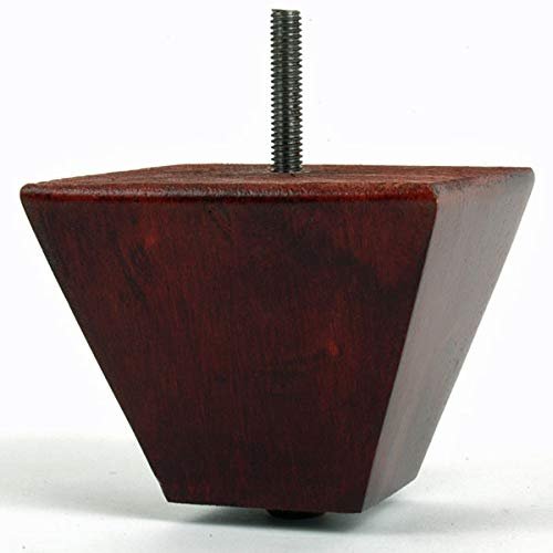 LEG DADDY 3" Mahogany Finish Pyramid Sofa Leg, Set of 4 (M10)