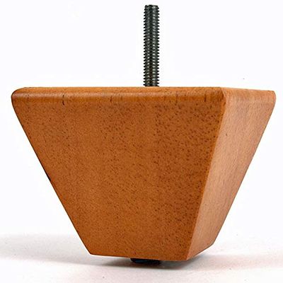 LEG DADDY 3" x 3 3/4" Maple Finish Pyramid Sofa Leg, Set of 4 (M10)