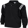 Smitty | BBS-322 | Black w/White Insets | Major League Style | Baseball Softball Water Resistant Microfiber Shell Pullover Umpire Jacket | Umpire's Choice!  (Large)