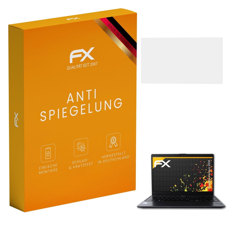 atFoliX Screen Protector compatible with Fujitsu Lifebook U938 Screen Protection Film, anti-reflective and shock-absorbing FX Protector Film (2X)