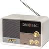 Crosley CR3036D-WS Tribute Vintage AM/FM Bluetooth Radio, White Sand view 2