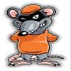 DG Graphics Funny Criminal Rat Cartoon Art Decor 3'' x 5'' Vinyl Decal Sticker Wall Window Any Smooth Surface view 1