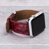 Croco Pattern Red Leather Band for Apple Watch view 2