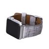 Croco Pattern White Leather Band for Apple Watch view 1