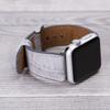 Croco Pattern White Leather Band for Apple Watch view 2