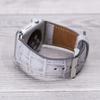 Croco Pattern White Leather Band for Apple Watch view 4