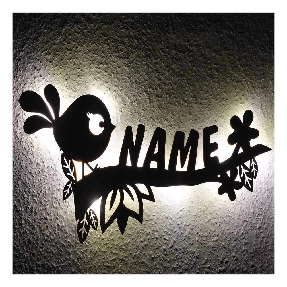 NEID Bird Lovers Themed Decorations Gifts I Unique Decor LED Night Light Personalized with Name for Girls Women Bird Feeder Watchers