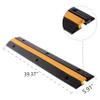 F COME 5 Pack Rubber Cable Ramp Hose Cable Protector Ramp 1 Channel 11000Lbs Load Capacity Traffic Speed Bump Wires Power Lines Extension Cord Cover for Indoor Outdoor view 2