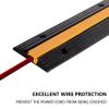 F COME 5 Pack Rubber Cable Ramp Hose Cable Protector Ramp 1 Channel 11000Lbs Load Capacity Traffic Speed Bump Wires Power Lines Extension Cord Cover for Indoor Outdoor view 3