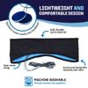 CozyPhones Sleep Headphones - Over Ear Headphones from Ultra Thin Cool Mesh Wired for Side Sleepers, Meditation, Running, Laptop, and Phone - Black with Blue Liner view 3