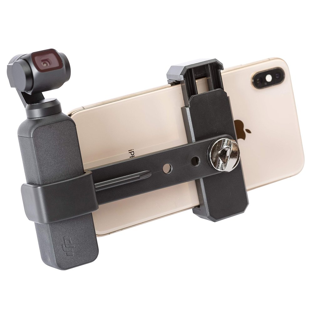 Ultimaxx Smart Phone Holder with 1/4 Connecting Rod for DJI OSMO Pocket Handheld Gimbal Camera