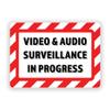 2-Pack Video & Audio Surveillance in Progress Vinyl Decal Sticker 7-Inch by 5-Inch | Premium Quality Vinyl Decal | Laminated with UV Protective Laminate | PD2744 view 1
