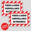 2-Pack Video & Audio Surveillance in Progress Vinyl Decal Sticker 7-Inch by 5-Inch | Premium Quality Vinyl Decal | Laminated with UV Protective Laminate | PD2744 view 3