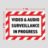 2-Pack Video & Audio Surveillance in Progress Vinyl Decal Sticker 7-Inch by 5-Inch | Premium Quality Vinyl Decal | Laminated with UV Protective Laminate | PD2744 view 4