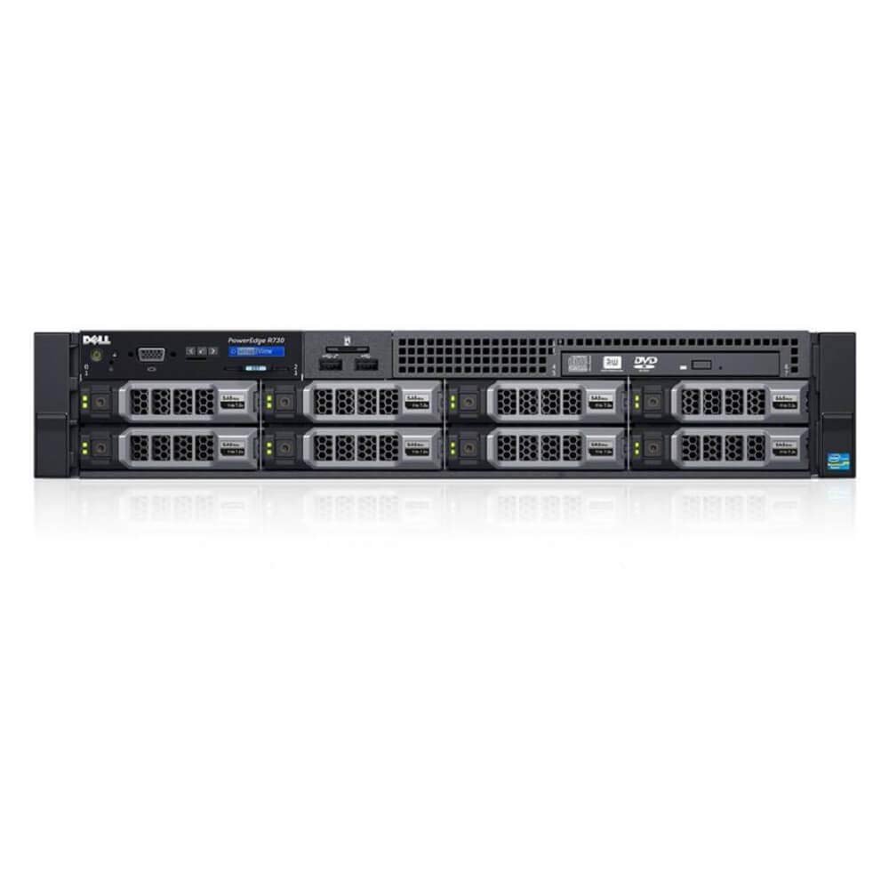 Dell PowerEdge R730 8 x 3.5 Hot Plug 2X E5-2630 V3 Eight Core 2.4Ghz 16GB 2X 2TB SAS H730 (Renewed)