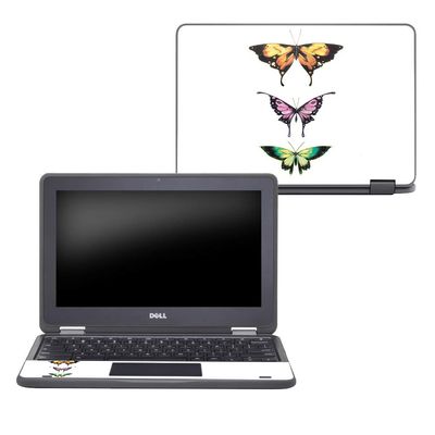 MightySkins Skin Compatible with Dell Chromebook 11" 3189 - Flutter by | Protective, Durable, and Unique Vinyl Decal wrap Cover | Easy to Apply, Remove, and Change Styles | Made in The USA