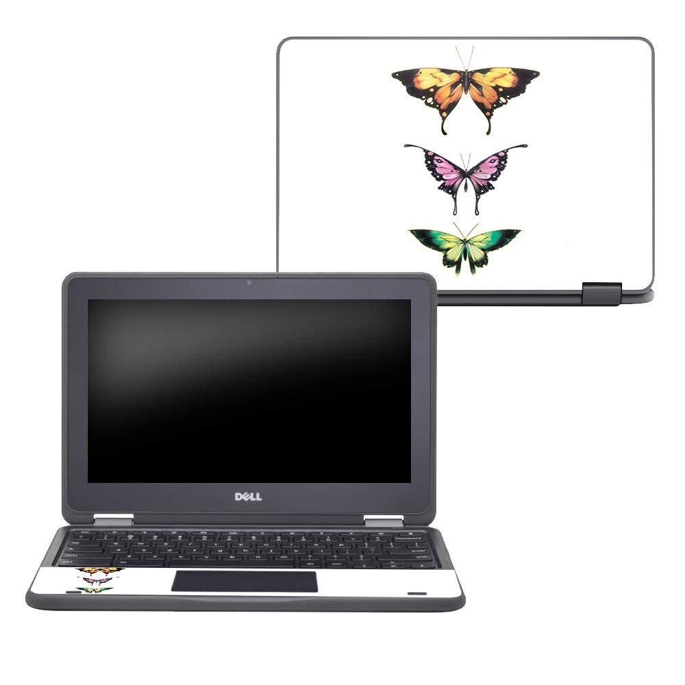 MightySkins Skin Compatible with Dell Chromebook 11" 3189 - Flutter by | Protective, Durable, and Unique Vinyl Decal wrap Cover | Easy to Apply, Remove, and Change Styles | Made in The USA