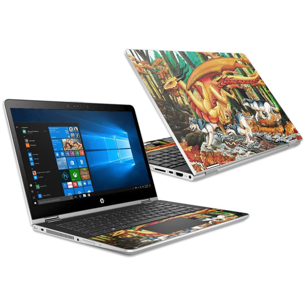 MightySkins Skin Compatible with Pavilion x360 15.6" (2018) - Running Free | Protective, Durable, and Unique Vinyl Decal wrap Cover | Easy to Apply, Remove, and Change Styles | Made in The USA