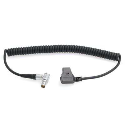 HangTon Coiled Power Cable for RED Komodo-X V-Raptor Scarlet Epic DSMC2, DJI Ronin 4D Camera D-tap Right Angle Female 6 Pin