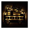 Firetruck Department Night Light, Personalized Wooden LED Lamp Night Light with Name for boys girls women baby men kids fireman view 2