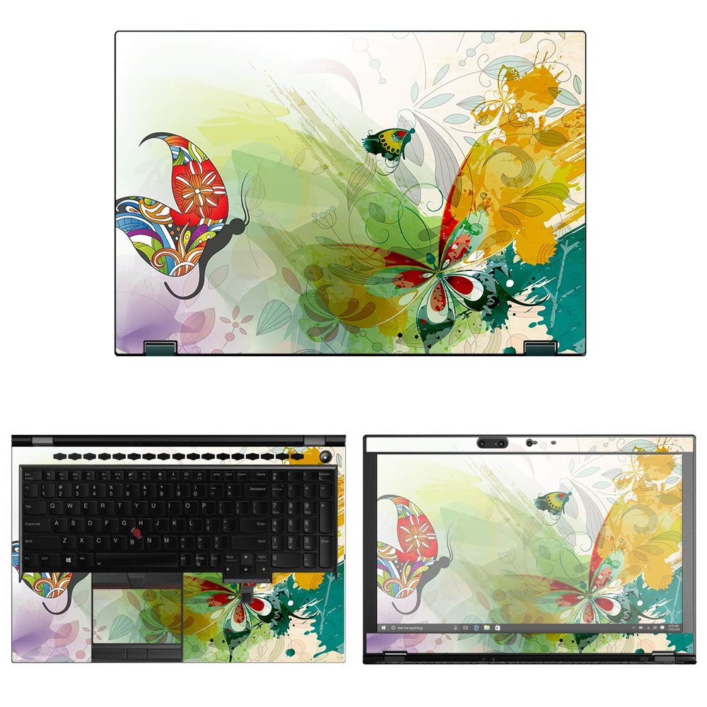 Decalrus - Protective Decal Butterfly Skin Sticker for Lenovo ThinkPad P52 (15.6" Screen) case Cover wrap LEthinkpad15_p52-116