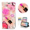 STENES Bling Case Compatible with ZTE Maven 3 - Stylish - 3D Handmade Lips Lipstick Rose Flowers Bowknot Magnetic Wallet Leather Cover Compatible with ZTE Maven 3 - Pink view 1