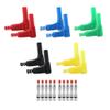10pcs P3014 4mm Banana Plug Safety Seal Shrouded 90 Degree Right Angle Banana Plug DIY Self-Assembly Solder Type view 1