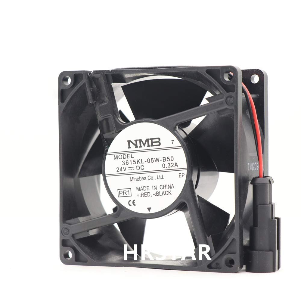 Original New NMB-MAT 3615KL-05W-B50 PQ1 DC 24V 0.32A 2-Wire 90X90X38mm Server Square Fan