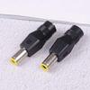 2 pcs/lot 2.1x5.5mm Female to 7.9x5.5mm Male DC Power Plug Connector for Laptop Black Color view 4