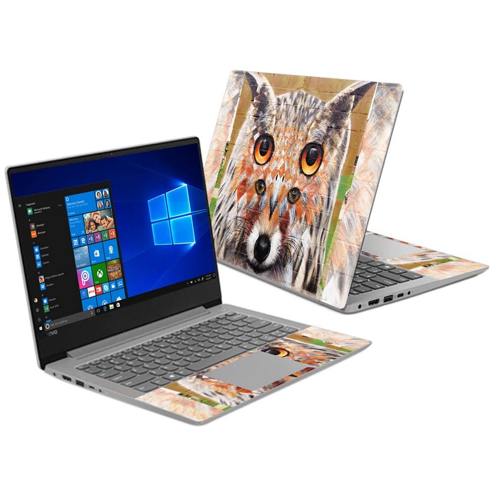 MightySkins Skin Compatible with Lenovo Ideapad 330S 14" (2018) - Fox Owl Eyes | Protective, Durable, and Unique Vinyl Decal wrap Cover | Easy to Apply, Remove, and Change Styles | Made in The USA
