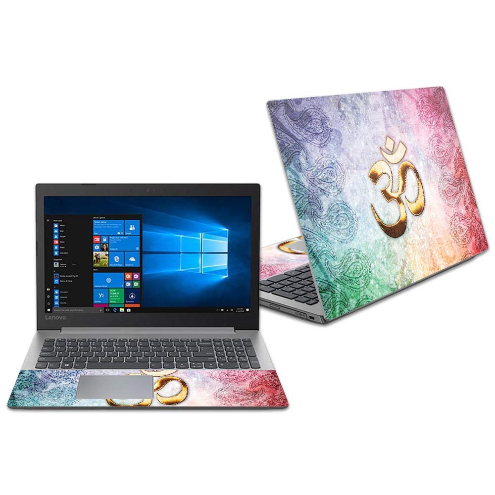 MightySkins Skin Compatible with Ideapad 330 15" (2018) - Rainbow Ohm | Protective, Durable, and Unique Vinyl Decal wrap Cover | Easy to Apply, Remove, and Change Styles | Made in The USA