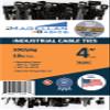 100 Pack Cable Zip Ties Heavy Duty"Made in the USA" 4 inch, Black (Made in the USA will not Break or Snap) view 1