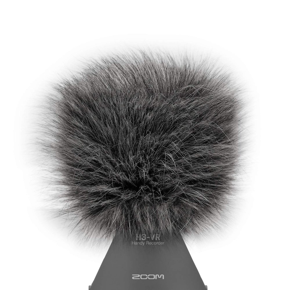 Gutmann Fur Microphone Windshield Windscreen for Zoom H3-VR Premium Edition Grey with Inner Lining