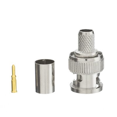 ACCL RG6's 3 Piece BNC Crimp Connector Male 100pk