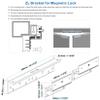 UHPPOTE Z & L Bracket for Inward Double Door 600lb Force Electric Magnetic Lock view 4